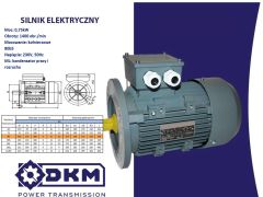 Silnik elektryczny 1 fazowy ML 80 2-4 0,75kW 1400 80B5 (19/200)